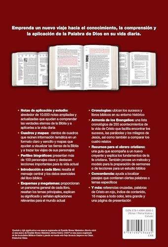 Biblia de estudio del diario vivir RVR60, letra grande (Tapa dura, Letra Roja) (Spanish Edition) by Tyndale