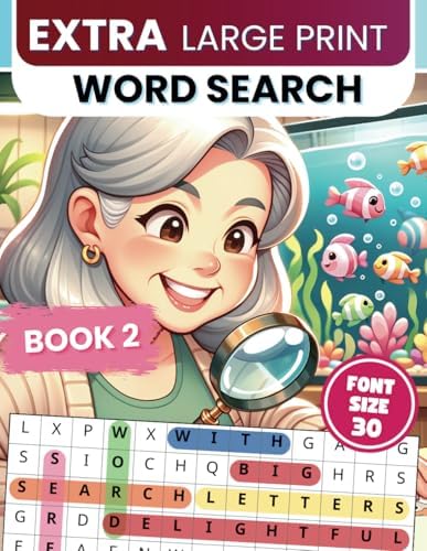 Extra Large Print Word Search: Jumbo Word Search For Seniors & Adults | 50 Themed Puzzles With Fun Facts And Very BIG Letters (30 Font Size) | ... Seniors - With Fun Facts And Jumbo Solutions) by Happytude Press