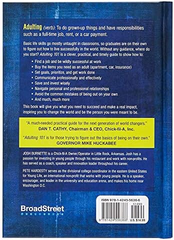 Adulting 101: #Wisdom4Life (Hardcover) – A Complete Guide on Life Planning, Responsibility and Goal Setting, Perfect Gift for High School & College Graduation (Teenagers, Friends, Family, Graduates) by Josh Burnette
