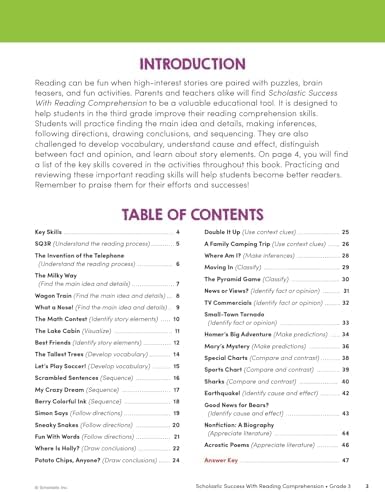 Scholastic Success with Reading Comprehension Grade 3 Workbook by Scholastic Teaching Resources