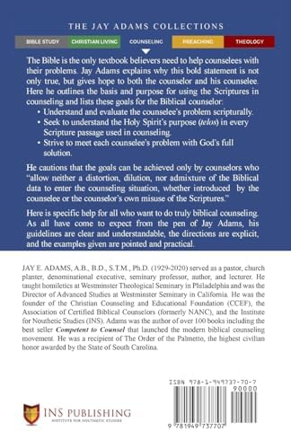 The Use of Scripture in Counseling by Jay E. Adams