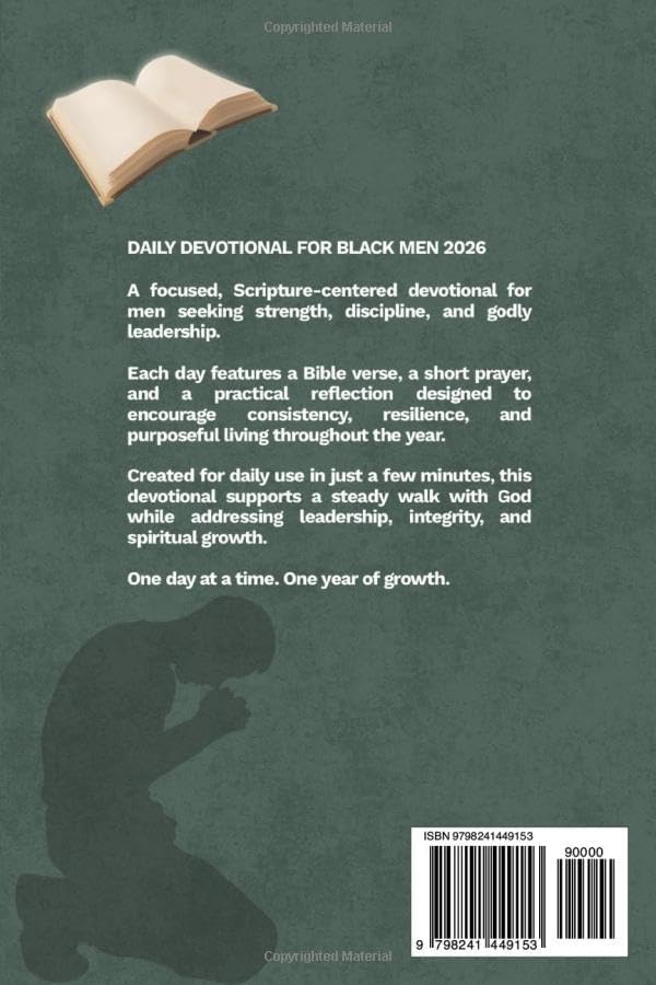 Daily Devotional for Black Men 2026: 365-Day Scripture, Prayer, and Reflection for Strength, Discipline, and Godly Leadership by Levi Godson