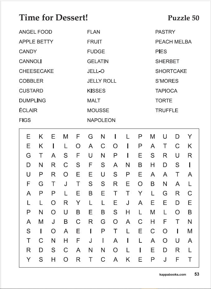 Giant Easy Word-Finds Word Search Puzzle Book by Kappa Books Publishers