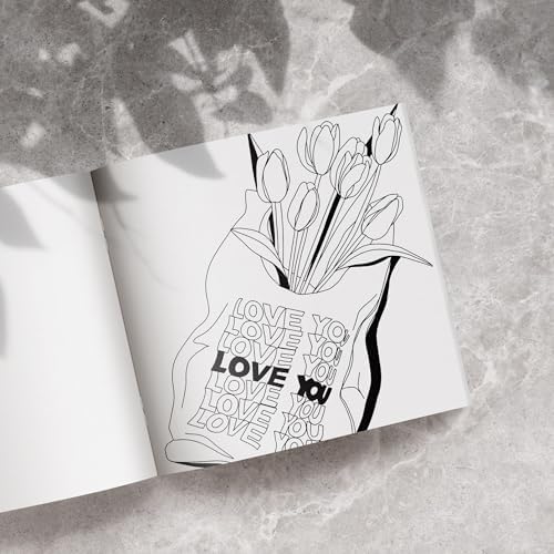 Love in Bloom: A Valentine's Coloring Book for Adults Featuring Romantic Floral Patterns and Frameable Wall Art by Alli Koch
