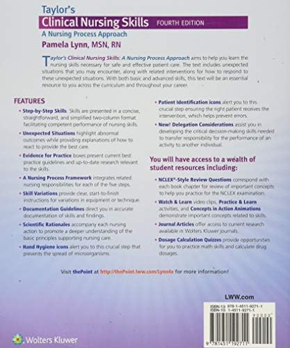 Taylor's Clinical Nursing Skills: A Nursing Process Approach by RN Lynn, Pamela