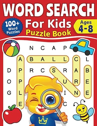 Word Search For Kids Puzzle Book: 100+ Word Puzzles | Fun Challenges For Children Ages 4-8 | Search and Find Words Activity Book With Multiple Levels Of Difficulty by Lucas & Friends by RV AppStudios
