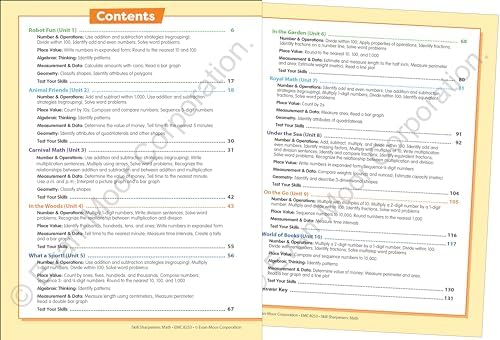 Evan-Moor Skill Sharpeners Math Workbook, Grade 3, Multiplication, Division, Test Prep, Number Sequencing, Geometry, Measurements, Graphing, Fractions, Tell Time, Money, Fun Activities, Homeschool by Evan-Moor Educational Publishers