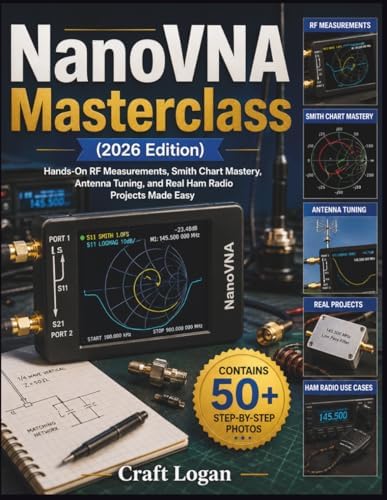NanoVNA Masterclass (2026 Edition): Hands-On RF Measurements, Smith Chart Mastery, Antenna Tuning, and Real Ham Radio Projects Made Easy by Craft Logan