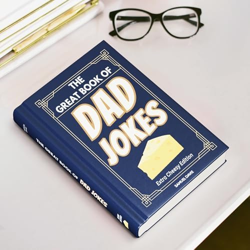 The Great Book of Dad Jokes - Extra Cheesy Edition - This Dad Jokes Book Features 100's of Funny, Hilarious & Cheesy Puns and includes illustrations - The perfect Gift for Dads and Great for Fathers Day by Samuel Davie