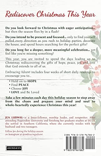 Embracing Advent: Rediscovering Christmas in the Chaos (A Daily Devotional) by Jen Ludwig