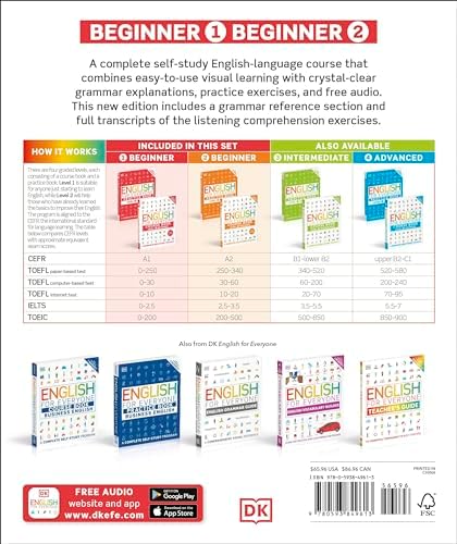 English for Everyone: Beginner Box Set - Level 1 & 2: ESL for Adults, an Interactive Course to Learning English by DK
