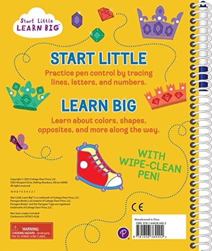 Big Wipe Clean Tracing and Pen Control Activity Book for Kids Ages 3 to 5 (Start Little Learn Big Series) by Start Little Learn Big
