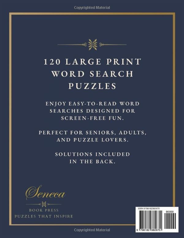 Stars and Stripes Word Search for Adults and Seniors: 120 Large Print Patriotic Word Search Puzzles Featuring American Landmarks, Flags, Fireworks, ... Print Word Search Collection for Seniors) by Seneca Book Press