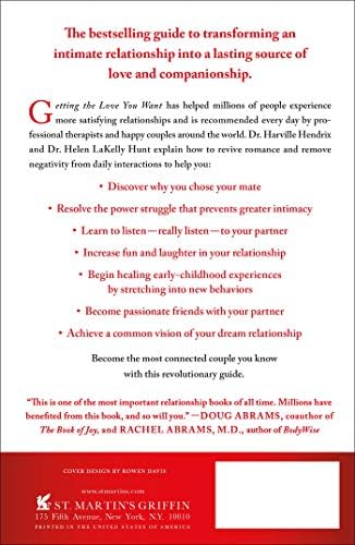 Getting the Love You Want: A Guide for Couples: Third Edition by Harville Hendrix Ph.D.