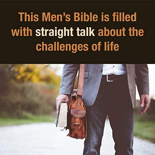 Every Man's Bible: New Living Translation, Large Print, TuTone (LeatherLike, Black/Onyx) – Study Bible for Men with Study Notes, Book Introductions, and 44 Charts by New Living Translation