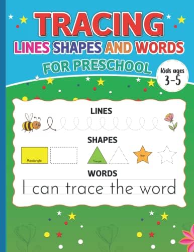 Tracing Lines Shapes and Words for Preschool: Kids ages 3-5 by BasicStart Publishing