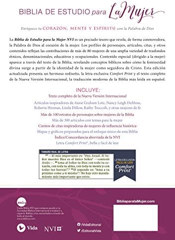 NVI, Biblia de Estudio para la Mujer NVI, Leathersoft/Tela Lila, Comfort Print (Spanish Edition) by Nueva Versión Internacional