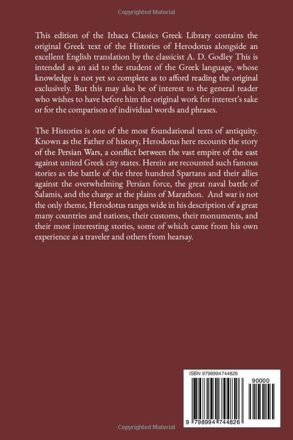 Herodotus, The Histories: Greek Original with Facing Translation by Herodotus