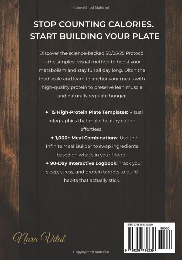 HIGH PROTEIN PLATE COOKBOOK & LOG BOOK: A Simple Weight Loss Meal Prep System: The Infinite Plate Method & 90-Day Journal to Nourish Your Body by Nora Vital