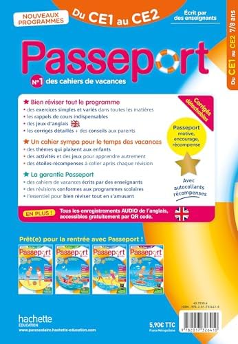 Passeport - Du CE1 au CE2 7/8 ans - Cahier de vacances 2026 by Catherine Bessières