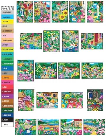 Creative Haven Glorious Gardens Color by Number Coloring Book (Adult Coloring Books: Flowers & Plants) by George Toufexis