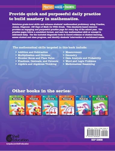Shell Education 180 Days of Math for Fifth Grade by Jodene Smith