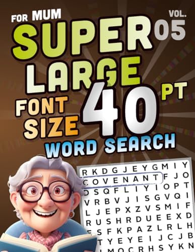 SUPER LARGE FONT SIZE 40 pt WORD SEARCH, vol. 05: Huge Jumbo Print Puzzle Book with XL Letters for the Visually Impaired and Seniors (Themed SUPER LARGE FONT 40 pt WORD SEARCH) by DB Publishing