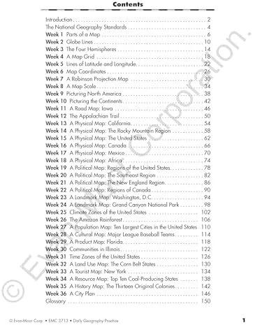 Evan-Moor Daily Geography Practice, Grade 4, Homeschooling and Classroom Resource Workbook, Reproducible Worksheets, Teaching Edition, USA, World, Continents, Oceans, Countries by Evan-Moor Educational Publishers
