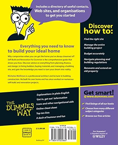 Self Build and Renovation For Dummies by Dr Nicholas Walliman