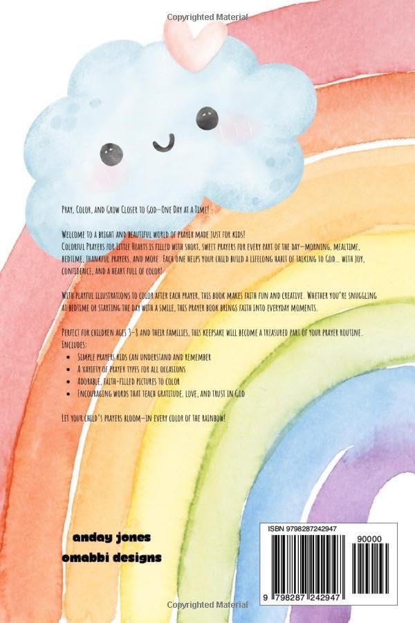 Children’s Daily Prayer Book: 30 Simple Prayers for Morning, Mealtime, Bedtime & Everyday Moments: A Faith-Based Devotional for Kids Ages 3–8 to Grow in Gratitude, Kindness & God’s Love by Anday Jones