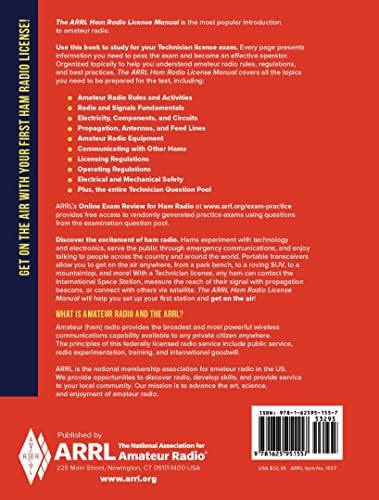 ARRL Ham Radio License Manual 5th Edition – Complete Study Guide with Question Pool to Pass the Technician Class Amateur Radio Exam by ARRL Inc.
