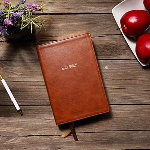 NKJV, Foundation Study Bible, Large Print, Leathersoft, Brown, Red Letter, Thumb Indexed, Comfort Print: Holy Bible, New King James Version by Thomas Nelson