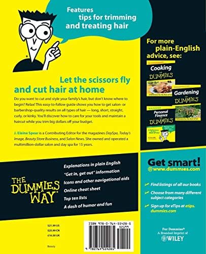 Haircutting for Dummies (For Dummies Series) by J. Elaine Spear