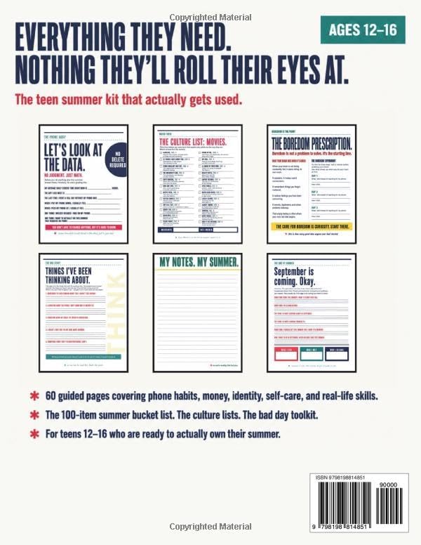 Free-Range Teen Summer Kit: The Activity Book and Journal for Teens Who Want a Summer Worth Remembering: Phone Habits, Money Goals, Identity, Self-Care, and Real-Life Skills for Ages 12-16 by AJ Wells