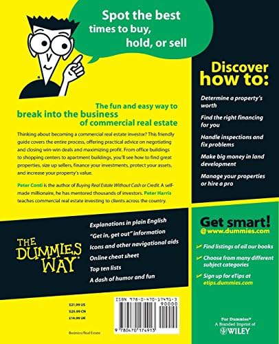 Commercial Real Estate Investing for Dummies (For Dummies Series) by Peter Conti