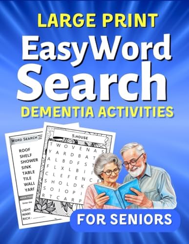 Easy Word Search Large Print , The Big Activity Book for Adults, Dementia Activities for Seniors: A Puzzle Book for People with Dementia and who Like ... to Improve Memory, Simple Crafts for Seniors by Mark First Denmark