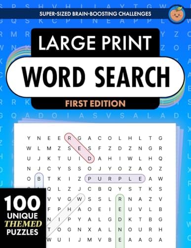 Big Large Print Word Search Book for Adults and Seniors: 100 Themed Puzzles | Fun Relaxing Word Find Book by Tara's Cozy Nook