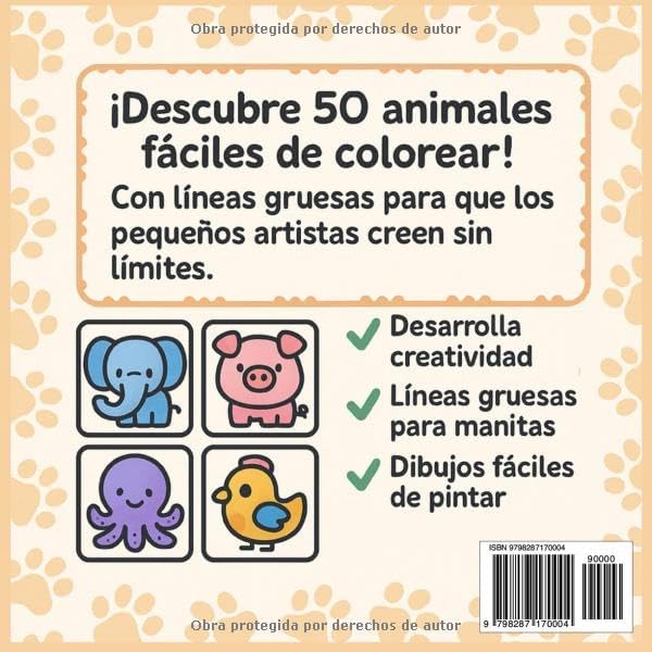 Animales tiernos para colorear: Animales tiernos del mar , tierra y aire para colorear (Spanish Edition) by P.A. L.R.