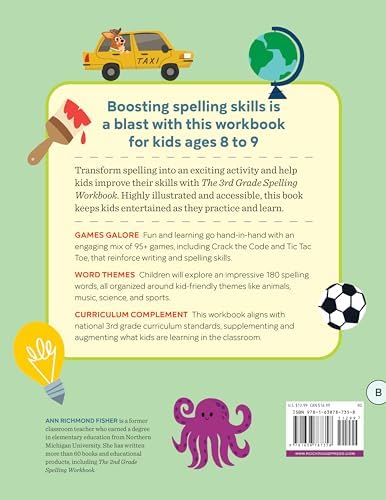 The 3rd Grade Spelling Workbook: 95+ Games and Puzzles to Improve Spelling Skills by Ann Richmond Fisher