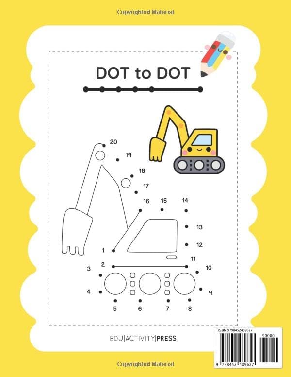 Vehicles Connect The Dots Book For Preschoolers And Kids Ages 3-5: Connect the Dots Activity Book with Cars, Trucks, Boats And Other Vehicles for Kindergarten, Toddlers and Kids by EDU Activity Press