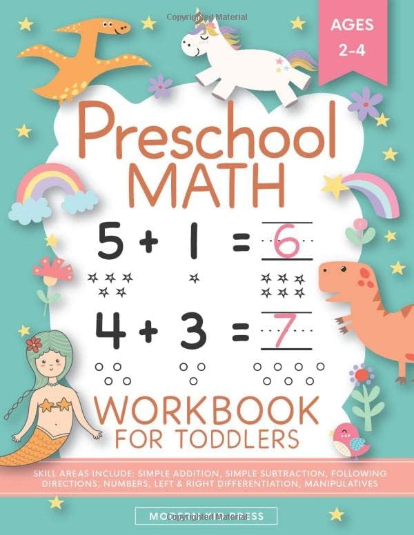 Preschool Math Workbook for Toddlers Ages 2-4: Beginner Math Preschool Learning Book with Number Tracing and Matching Activities for 2, 3 and 4 year olds and kindergarten prep by Modern Kid Press