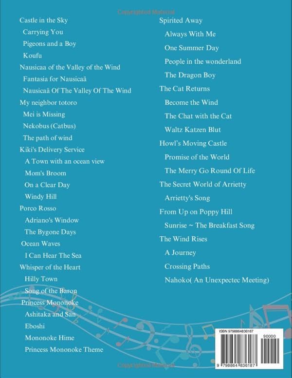 Studio Ghibli Piano Book: 39 Songs for Piano Solo by Michael S Cawthon