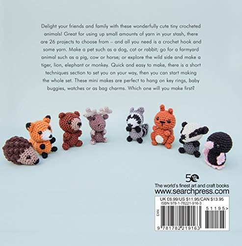 Mini Amigurumi Animals: 26 tiny creatures to crochet by Sarah Abbondio