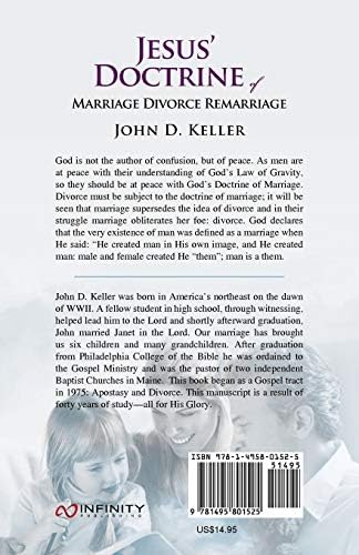 Jesus' Doctrine of Marriage Divorce Remarriage by John D. Keller