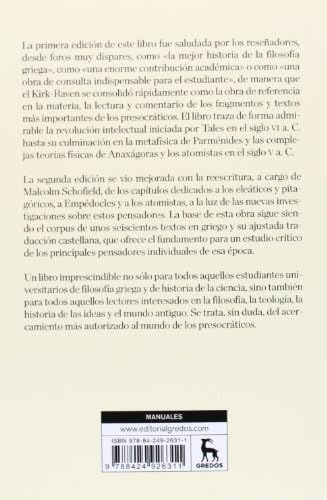 Los filósofos presocráticos (Manuales) (Spanish Edition) by Geoffrey Kirk Stephen