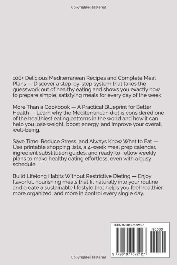 Mediterranean Diet Meal Prep for Beginners: Simple, Healthy Recipes and Weekly Plans for Busy People by Sophia Bennett
