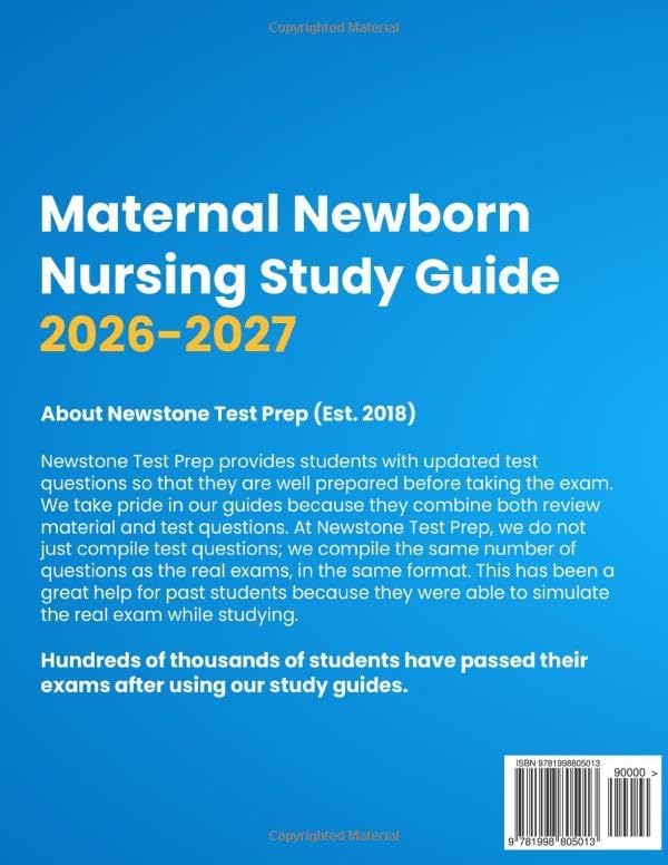 Maternal Newborn Nursing Study Guide 2026-2027: RNC-MNN Review + 2100 Questions and Detailed Answer Explanations for the NCC Certification (E-Learning Access) by Newstone Test Prep