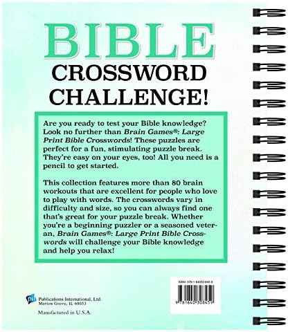 Brain Games - Large Print Bible Crosswords (Brain Games - Bible) by Publications International Ltd.
