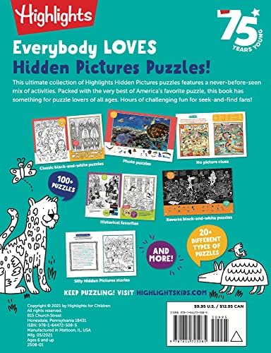 Best Hidden Pictures Puzzles EVER: 144-Page Puzzle Book with Over 1,500 Hidden Objects, Classic Search-and-Find Puzzles and Travel Activities for Kids Ages 6 and Up (Highlights Hidden Pictures) by Highlights