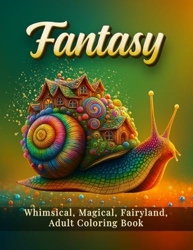 Fantasy: A Whimsical, Magical Fairyland of Castles, Cottages, and Enchanted Worlds: Adult Coloring Book for Relaxation and Creativity – Volume 1 (Fantasy Realms Coloring Series) by Flory Ana